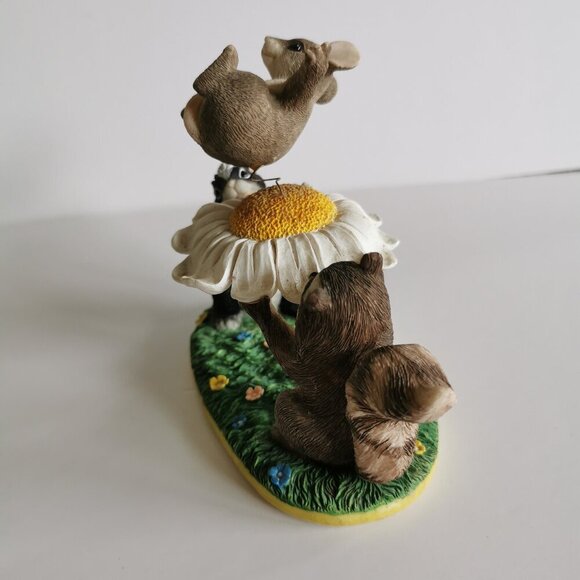 Blossom Bounce Cute Animal Spring Fitz & Floyd Charming Tail Raccoon Skunk Mouse - Picture 5 of 11